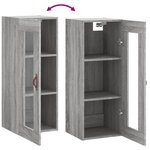 vidaXL Armoire murale sonoma gris 34 5x34x90 cm