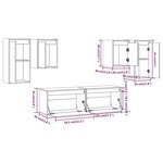 vidaXL Meubles TV 6 Pièces Blanc Bois massif de pin