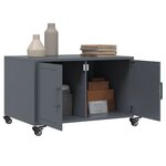 vidaXL Table basse anthracite 68x50x43 5 cm acier laminé à froid