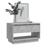 vidaXL Meuble TV gris béton 70x41x44 cm bois d'ingénierie
