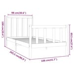 vidaXL Cadre de lit sans matelas 100x200 cm bois massif de pin