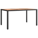 vidaXL Ensemble à manger de jardin coussins 5Pièces Noir Résine tressée