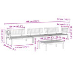 vidaXL Salon palette de jardin 4 Pièces bois d'acacia massif
