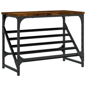 vidaXL Étagère à chaussures chêne fumé 60x30x45 cm bois d'ingénierie