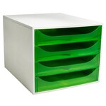 Module De Classement Ecobox Linicolor 4 Tiroirs - Vert Pomme - Exacompta