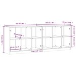 vidaXL Bibliothèque avec portes blanc 204x37x75 cm bois d'ingénierie
