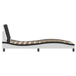 vidaXL Cadre de lit avec LED sans matelas blanc et noir 90x190 cm