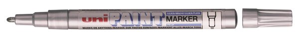 Marqueur PAINT Marker PX21 Pte conique fine 0,8 - 1,2mm Argent UNI-BALL