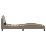 vidaXL Cadre de lit avec tête de lit Taupe 90x200 cm Tissu