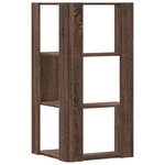 vidaXL Bibliothèque d'angle à 3 niveaux chêne marron bois d'ingénierie