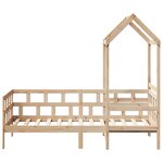 vidaXL Lit de jour avec toit 90x200 cm bois de pin massif