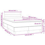 vidaXL Sommier à lattes de lit avec matelas LED gris foncé 120x190 cm
