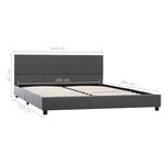 vidaXL Cadre de lit sans matelas gris similicuir 140x200 cm