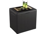 Coffre de jardin résine "city cube" - 113l - 58 x 44 x 55 cm -  anthracite