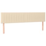 vidaXL Tête de lit à LED Crème 160x5x78/88 cm Tissu