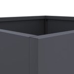 vidaXL Jardinières 2 Pièces anthracite 49x47x46 cm acier laminé à froid