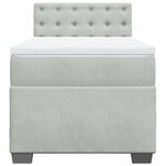 vidaXL Sommier à lattes de lit et matelas Gris clair 100x200cm Velours