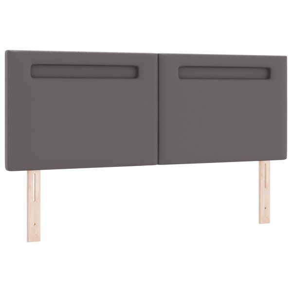 Tête de lit vidaXL au design simple Gris 140 cm en simili cuir