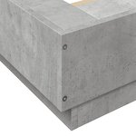 vidaXL Cadre de lit avec lumières LED gris béton 160x200 cm