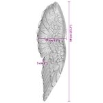 Sculpture Petites Ailes vidaXL Argent 17x5x59 cm en Aluminium