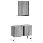 vidaXL Ensemble d'armoires de salle de bain 2 Pièces sonoma gris