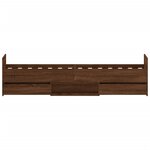 vidaXL Cadre de lit tête de lit et pied de lit chêne marron 75x190 cm