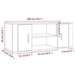vidaXL Meuble TV Blanc 100x35x40 cm Bois d'ingénierie