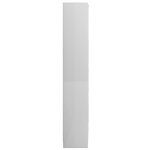 vidaXL Bibliothèque à 4 niveaux Blanc brillant Bois d’ingénierie