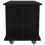 vidaXL Meuble TV avec roulettes noir 80x40x45 cm bois d'ingénierie