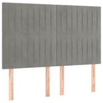 vidaXL Sommier à lattes de lit et matelas Gris clair 140x200cm Velours