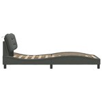 vidaXL Cadre de lit sans matelas gris foncé 90x190 cm tissu