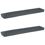 vidaXL Coussins de Palette pour Banc 2 Pièces Anthracite 200x40x8 cm Tissu Oxford
