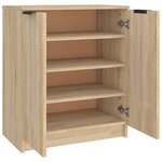 vidaXL Armoire à chaussures Chêne Sonoma 59x35x70 cm Bois d'ingénierie