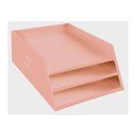 Corbeille À Courrier Combo 3 Niveaux Carton Aquarel - Couleurs Assorties - X 4 - Exacompta