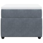 vidaXL Sommier à lattes de lit et matelas Gris foncé 90x200 cm Velours