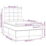 vidaXL Sommier à lattes de lit avec matelas Bleu 120x200 cm Tissu