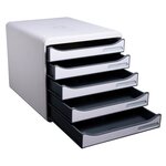 Module De Classement Big Box Plus 5 Tiroirs Office - Gris Lumière - Exacompta