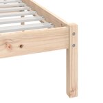 vidaXL Cadre de lit sans matelas 75x190 cm bois de pin massif