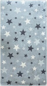 Tapis enfant Etoile 80 x 150 cm - Gris