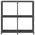 vidaXL Étagère d'affichage 4 cubes Gris 69x30x72 5 cm Tissu