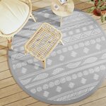 vidaXL Tapis d'extérieur gris Ø160 cm PP