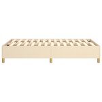 vidaXL Cadre de lit Crème 120 x 200 cm Tissu