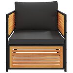 vidaXL Chaise de jardin avec coussins bois massif d'acacia