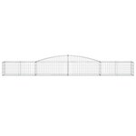 vidaXL Paniers à gabions arqués 2 Pièces 400x50x40/60 cm Fer galvanisé