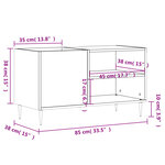 vidaXL Armoire à disques blanc brillant 85x38x48 cm bois d'ingénierie