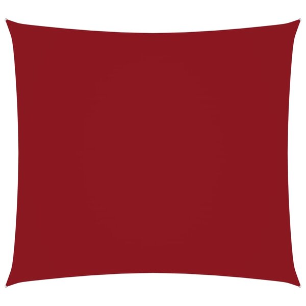 vidaXL Voile de parasol Tissu Oxford carré 2 5x2 5 m Rouge