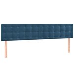 vidaXL Sommier à lattes de lit et matelas Bleu foncé 160x200cm Velours