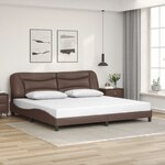 vidaXL Cadre de lit avec LED sans matelas marron 200x200 cm