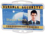 Boite de 10 Badge porte carte de crédit Hartbox 54 x 90 mm Transparent DURABLE