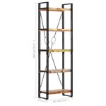 vidaXL Bibliothèque 5 niveaux 60x30x180 cm Bois solide de récupération